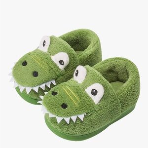 ☀️ 3/$15 Toddler Dinosaur Slippers Green